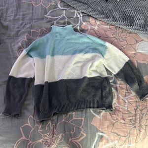Three color sweater